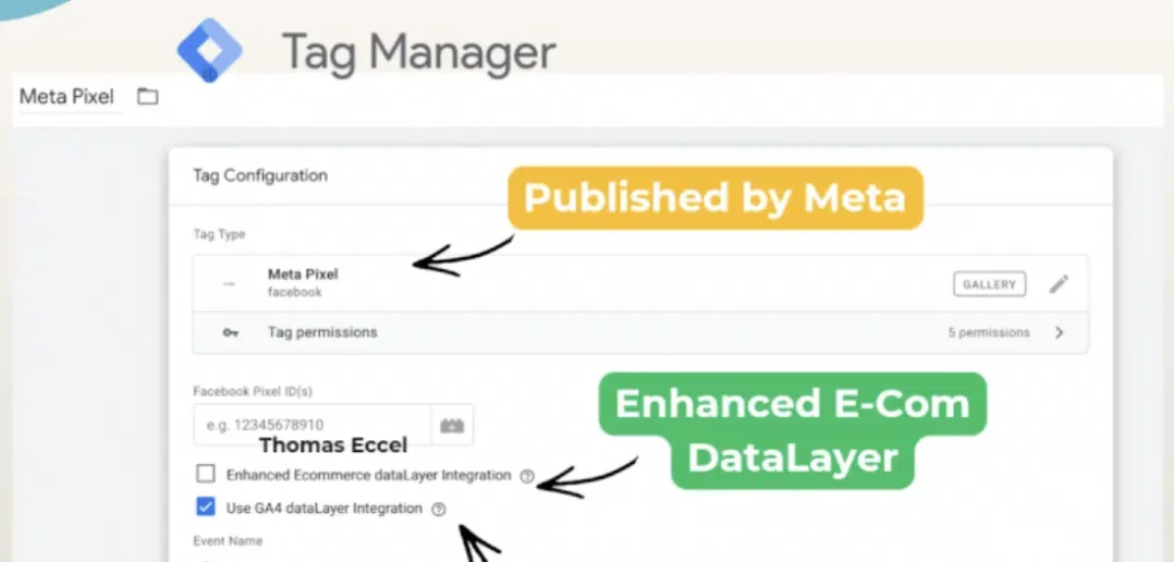 meta pixel google tag manager
